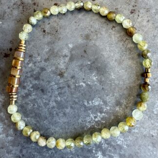 Bracelet en grenat vert et orange-5