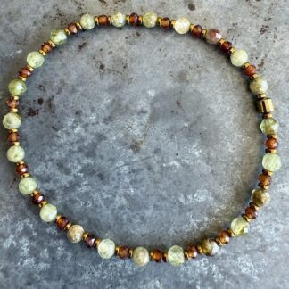 Bracelet en grenat vert et orange-9