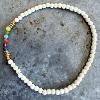 Bracelet en howlite blanche-1