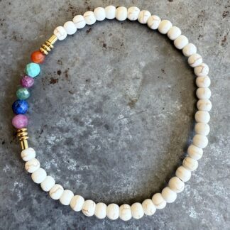 Bracelet en howlite blanche-6