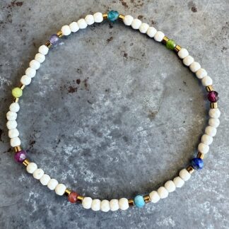 Bracelet en howlite blanche-8