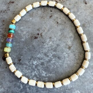 Bracelet en howlite blanche-9