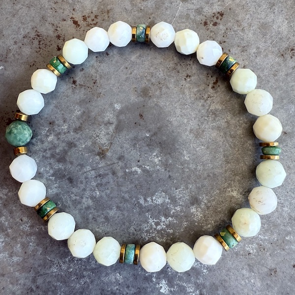 Bracelet en opale verte-11