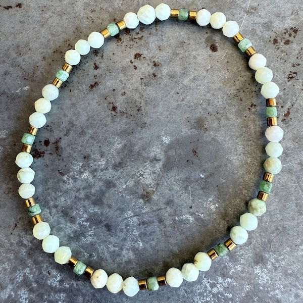 Bracelet en opale verte-12