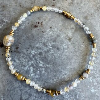 Bracelet en quartz rutile doré-11