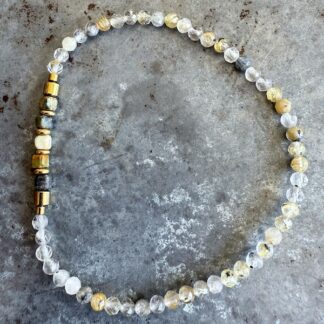 Bracelet en quartz rutile doré-2