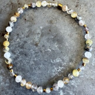 Bracelet en quartz rutile doré-3