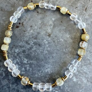 Bracelet en quartz rutile doré-4