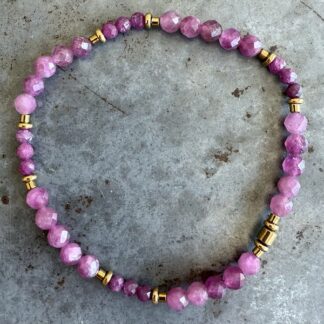 Bracelet en tourmaline rose-1