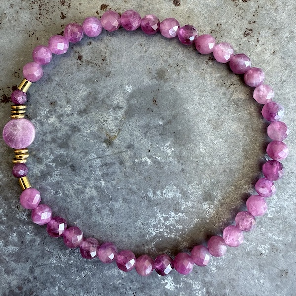 Bracelet en tourmaline rose-10