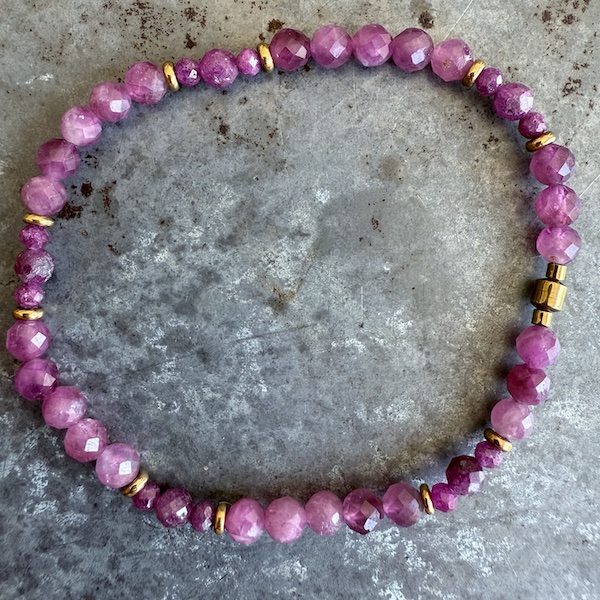 Bracelet en tourmaline rose-11