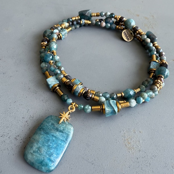 Collier COKATA 75 cm en apatite