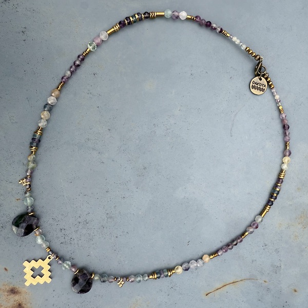 Collier NATAKE 45 cm en fluorite-1