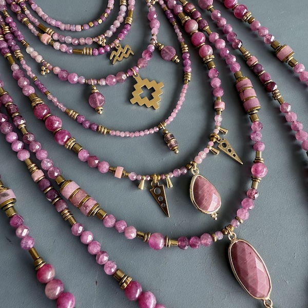 Colliers en tourmaline rose SS25