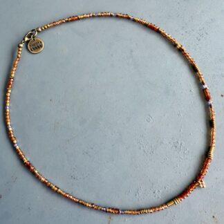 Jonc Numpa 40 cm en grenat orange