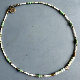 Jonc Numpa 40 cm en opale verte