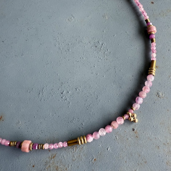 Jonc Numpa 40 cm en tourmaline rose-1