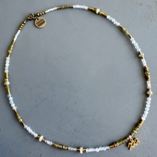 Ras du cou TOPA 40 cm en aigue marine-1