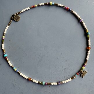 Ras du cou TOPA 40 cm en howlite blanche