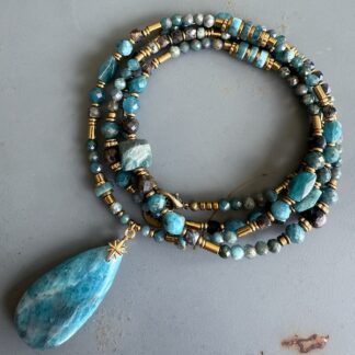 Sautoir NAPYUKA 95 cm en apatite