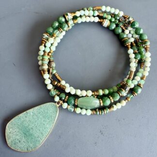 Sautoir NAPYUKA 95 cm en opale verte-4