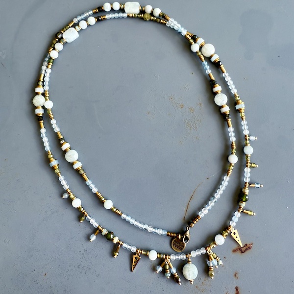 Sautoir TANKA 110 cm en aigue marine-3