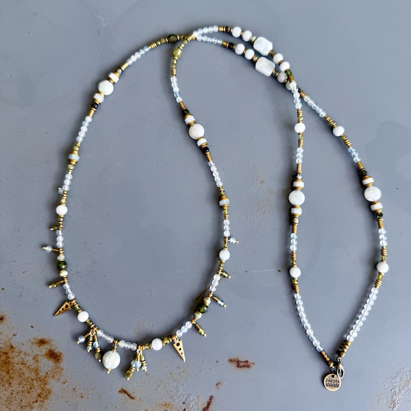 Sautoir TANKA 110 cm en aigue marine-4