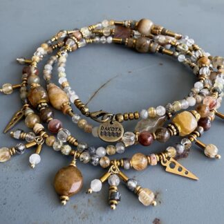 Sautoir TANKA 110 cm en quartz rutile doré-1