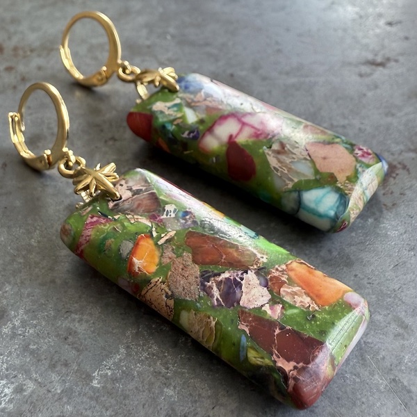 Boucles d'oreilles OWI 1068 en jaspe impérial-1