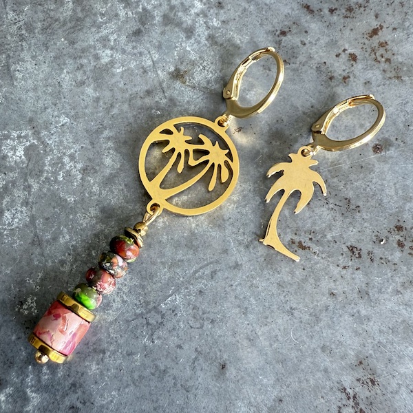 Boucles d'oreilles OWI 1069 en jaspe impérial