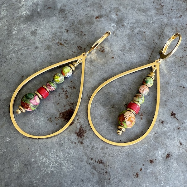 Boucles d'oreilles OWI 1070 en jaspe impérial-1