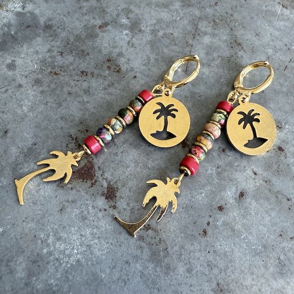 Boucles d'oreilles OWI 1071 en jaspe impérial