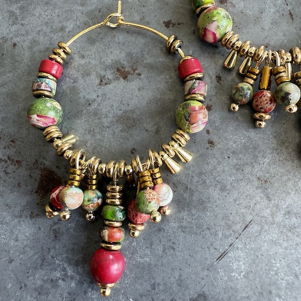 Boucles d'oreilles OWI 1072 créoless en jaspe impérial-2