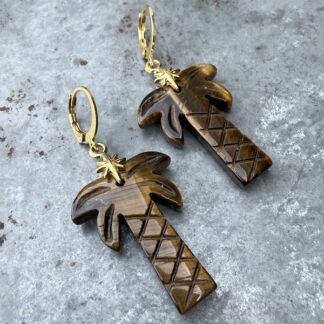 Boucles d'oreilles OWI 1080 en oeil de tigre-1