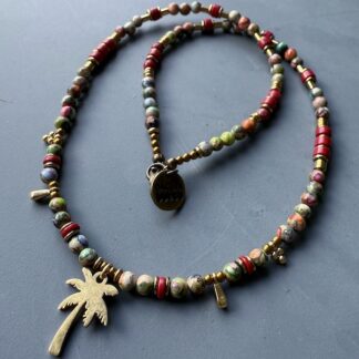 Collier NATAKE 45 cm en jaspe impérial-1