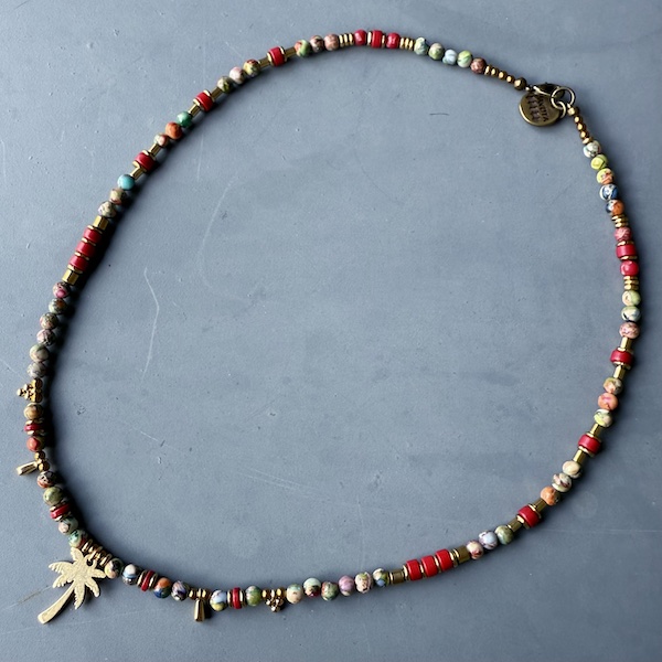 Collier NATAKE 45 cm en jaspe impérial-2