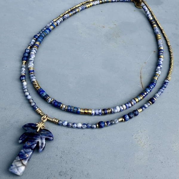 Collier PALM 50 cm en jaspe blue spot et sodalite-2