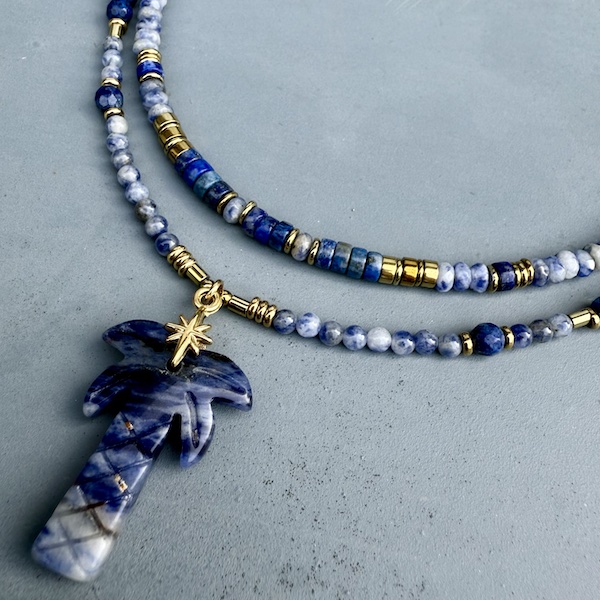 Collier PALM 50 cm en jaspe blue spot et sodalite-3