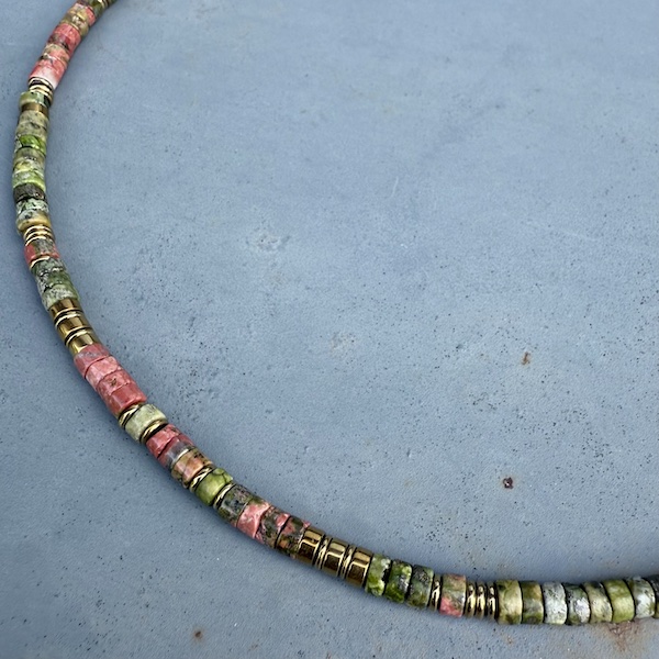Collier SURF 45 cm en unakite-1