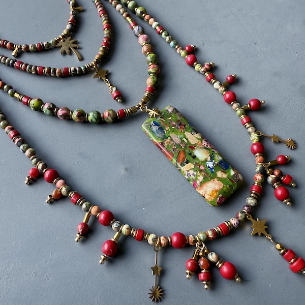 Colliers Dakota en jaspe impérial