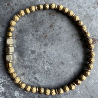 Bracelet en hématite bronze mat-10