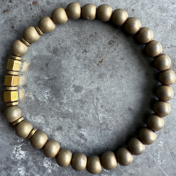 Bracelet en hématite bronze mat-12