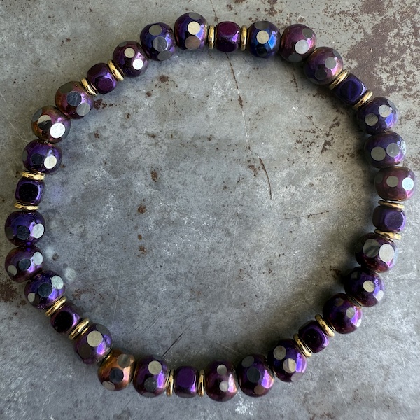 Bracelet en hématite scarabée-10