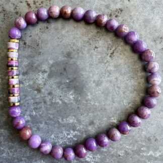 Bracelet en mica lépidolite-6