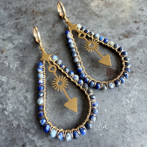 Boucles d'oreilles OWI 1082 en sodalite-1