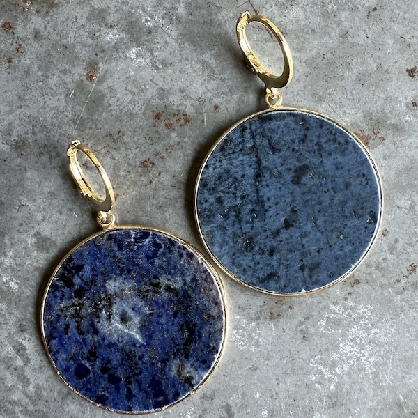 Boucles d'oreilles OWI 1083 en sodalite