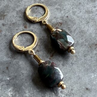 Boucles d'oreilles OWI 1090 en agate indienne-1