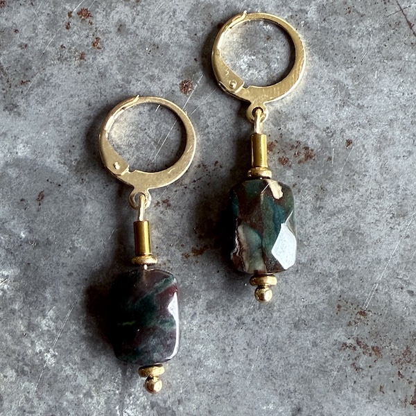 Boucles d'oreilles OWI 1090 en agate indienne-2