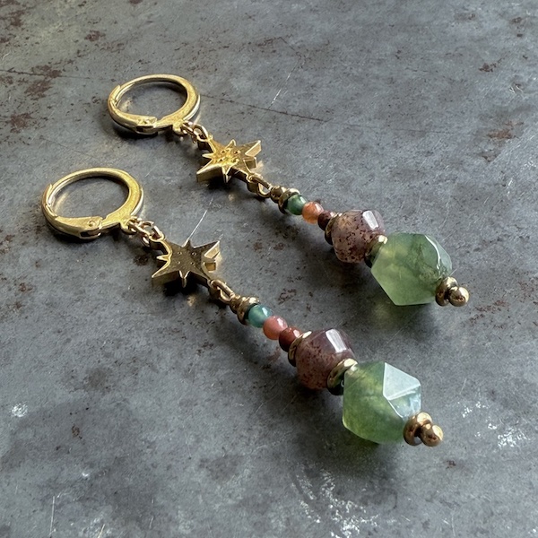 Boucles d'oreilles OWI 1091 en agate indienne-1