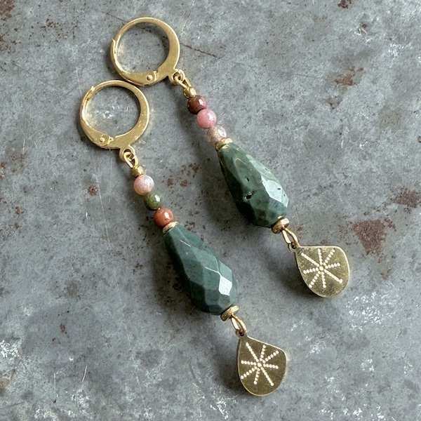 Boucles d'oreilles OWI 1094 en agate indienne